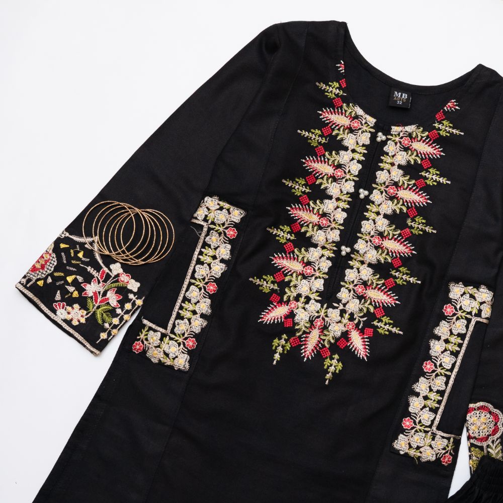 2 - Piece Embroidered